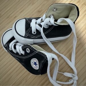 Converse infants Black and White High-Tops, size 3